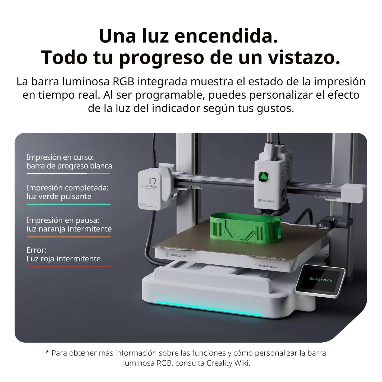 Impresora 3D Creality SparkX i7 Color Combo (Pre-Venta)