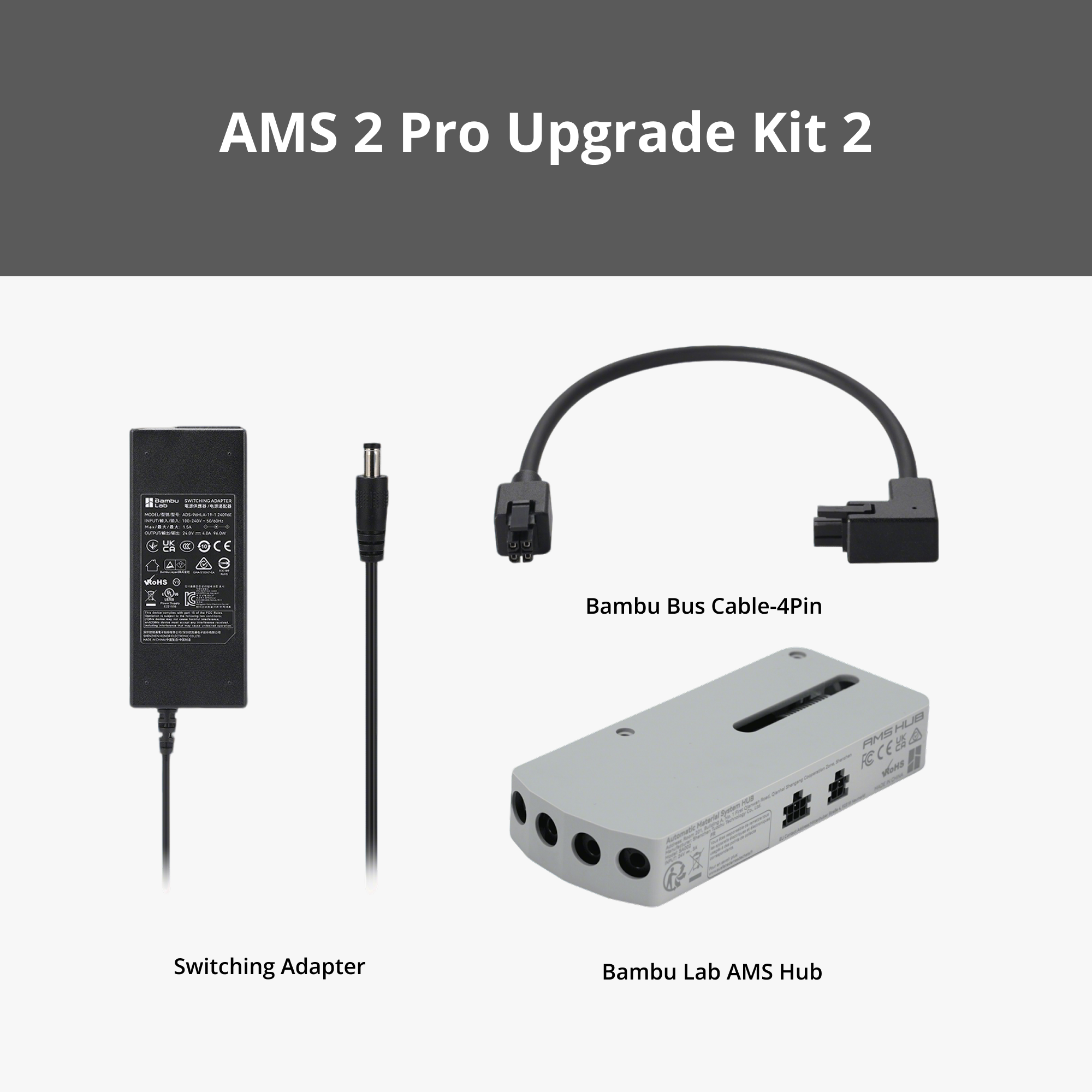 Kit Upgrade AMS 2 Pro con AMS Hub | 3D PTY