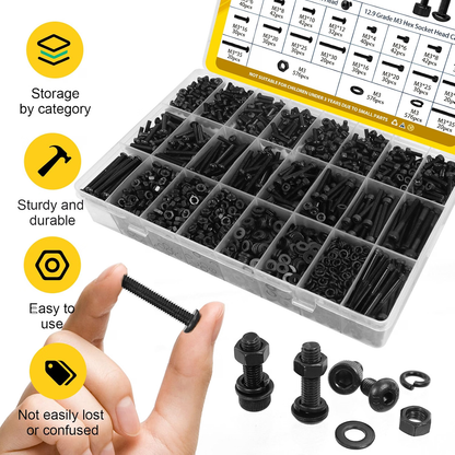 Kit de Tornillos M3 2300 Piezas con Tuercas y Arandelas – Fgruh